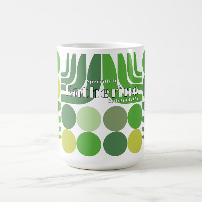 Caneca De Café Boêmia Branco Verde (Centro)