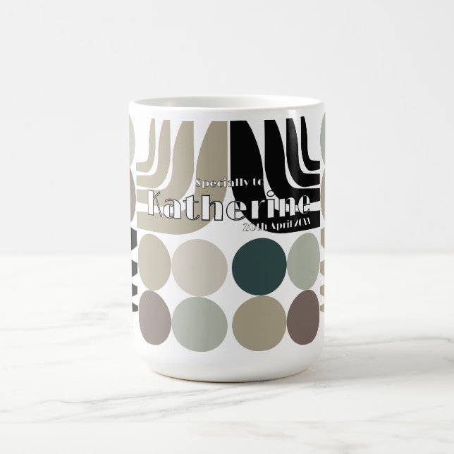 Caneca De Café Boêmio Branco Preto Cinza (Centro)