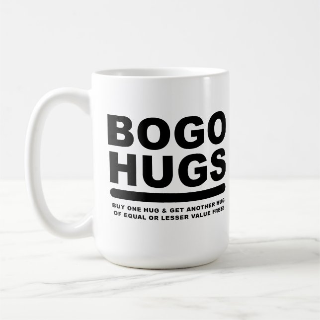 Caneca De Café BOGO Hugs Mug (Esquerda)