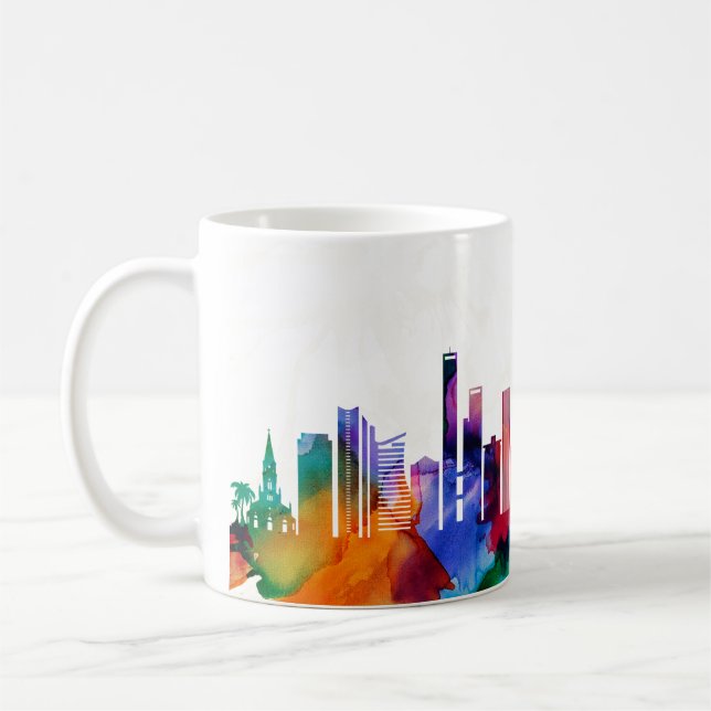 Caneca De Café Bogota Skyline (Esquerda)