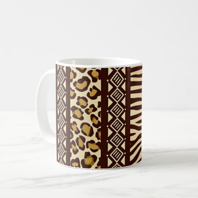 Caneca De Café Bohemian African Design Mug (Frente Esquerda)