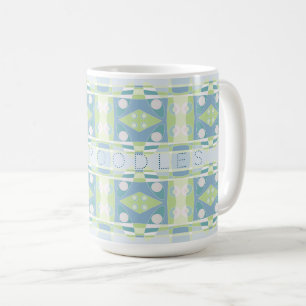 Caneca De Café Bohemian Chintz 20 Pastel Verde Azul Rosa