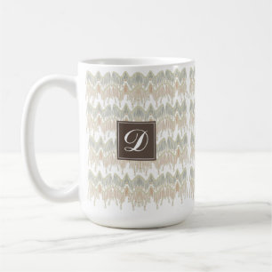 Caneca De Café Boho Abstrato Orgânico Macramê Natural Pendurado