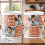 Caneca De Café Boho Best MIMI Ever Personalizada Vovó Moderna 7 F<br><div class="desc">Apresentando o presente perfeito para o melhor MIMI de todos os tempos - uma caneca de café personalizada de colagem fotográfica! Esta na moda e caneca moderna apresentam espaço para 7 fotos especiais, criando um dom único e sentimental que qualquer mãe adoraria. Com a opção de adicionar um nome e...</div>