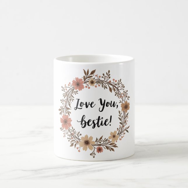 Caneca De Café Boho Bestie Love (Centro)