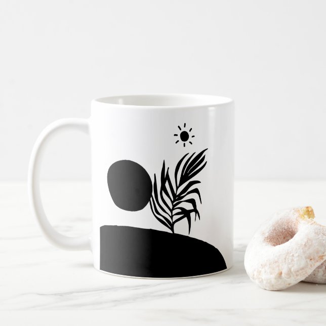 Caneca De Café boho bohemian floral sun moon (Com Donut)