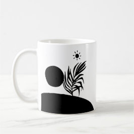 Caneca De Café boho bohemian floral sun moon