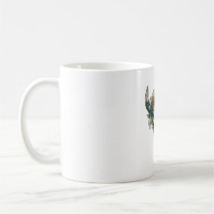 Caneca De Café Boho Caveira de Touro Girassol Vintage Western Gra