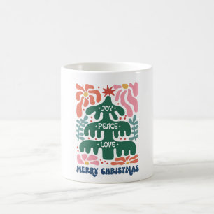 Caneca De Café Boho Christmas Joy Peace Love
