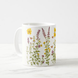Caneca De Café Boho English wilflower best vovô de sempre