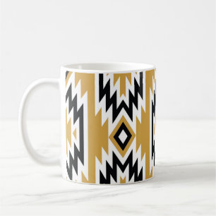 Caneca De Café Boho étnico: padrão geométrico de vintage.