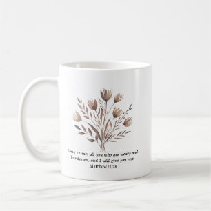 Caneca De Café Boho Floral Christian Cerâmica Mug