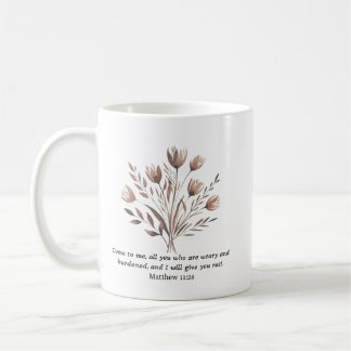 Caneca De Café Boho Floral Christian Cerâmica Mug