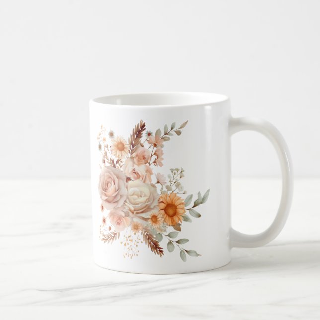 Caneca De Café Boho Floral Dream Mug - Sip in Style (Direita)