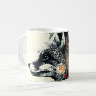 Caneca De Café Boho Floral Fox Willife Nature