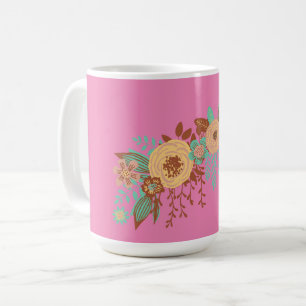 Caneca De Café Boho Floral Women's