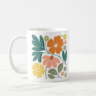 Caneca De Café Boho Flowers