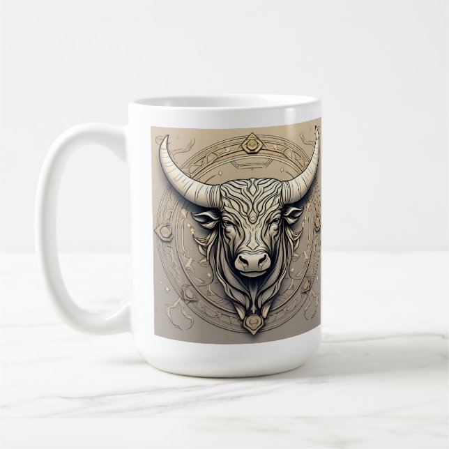 Caneca De Café Boho horoscópio Torus aquarela (Esquerda)