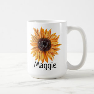 Caneca De Café Boho LEFT Design Sunflower Mug