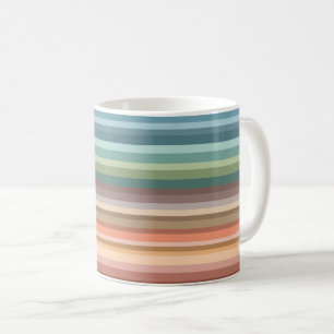 Caneca De Café Boho Modern Chic Stripes