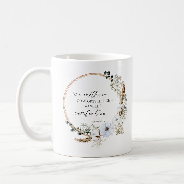 Caneca De Café Boho Pampas Grass Bíblia Verdadeiramente Deus Te C (Esquerda)