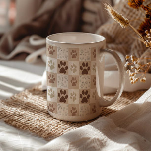 Caneca De Café Boho Pet Paw Verificado