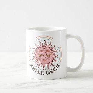 Caneca De Café Boho Retro Sun Shine