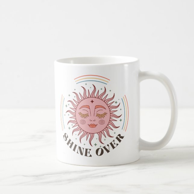 Caneca De Café Boho Retro Sun Shine (Direita)