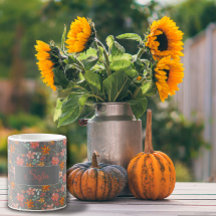 Boho rústico flor de laranja, cinza