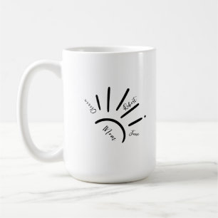 Caneca De Café Boho Sun Mãe Nome do Criança Sun Rays Mug