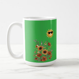 Caneca De Café Boho Sunflower Tribal Pattern Mug – Warm Sunshine