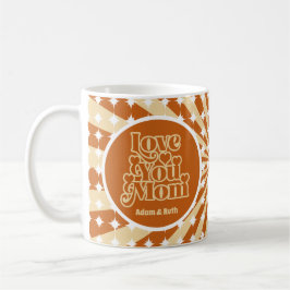 Caneca De Café Boho Te Ama Mãe Dia de as mães Personalizado De Fo