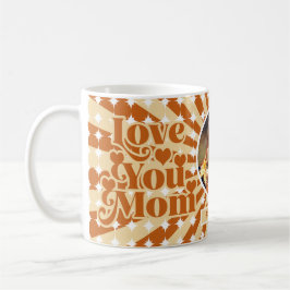 Caneca De Café Boho Te Ama Mãe Dia de as mães Personalizado De Fo