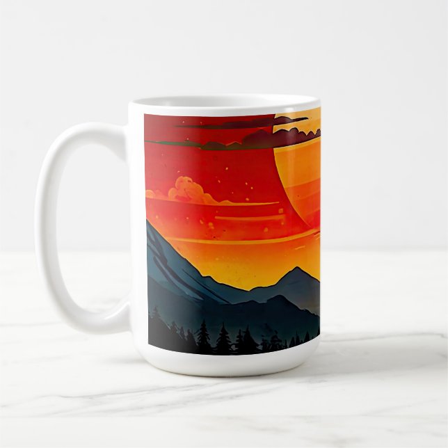 Caneca De Café BOHO Traveler minimalista (Esquerda)