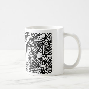 Caneca De Café Boho W Monograma