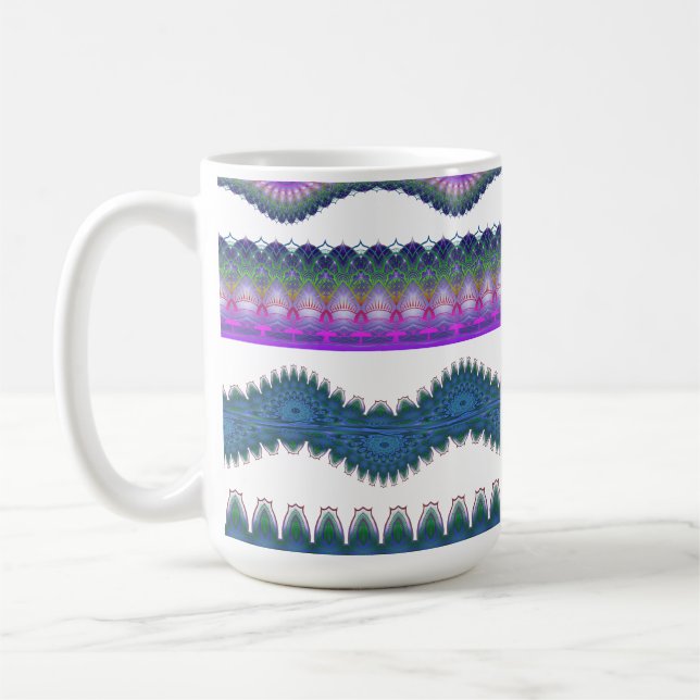 Caneca De Café Boho Zigzag Pattern Coffee Mug (Esquerda)