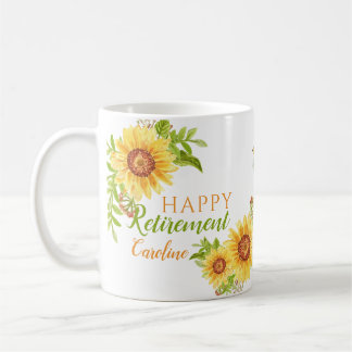 Caneca De Café Boia Branca Personalizada Floral de Reforma Feliz