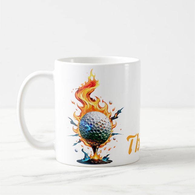 Caneca De Café Bola branca-clara de golfe (Esquerda)