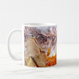 Caneca De Café Bola Branca e Rosa de Natal