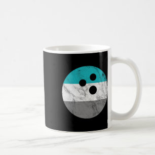 Caneca De Café Bola de Boliche Distressed Vintage Retro para Home