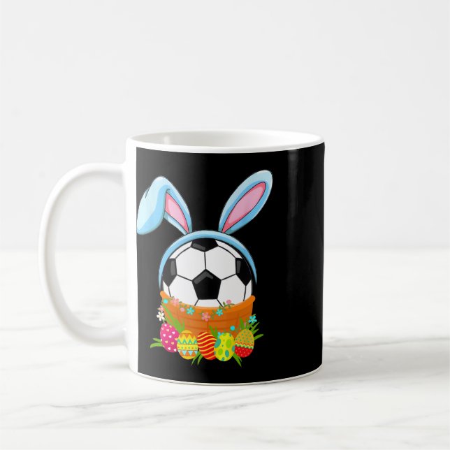 Caneca De Café Bola de Futebol da Páscoa Dia da Páscoa Coelhinho  (Esquerda)