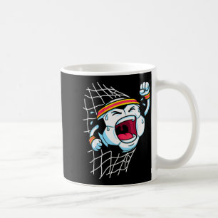 Caneca De Café Bola de futebol de desenho animado engraçado quebr