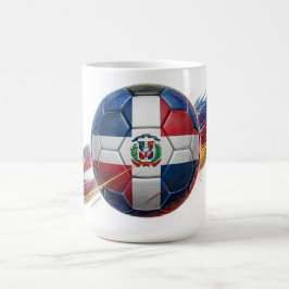 Caneca De Café Bola de Futebol Dominicana | Pronto para o Estádio