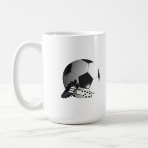 Caneca De Café Bola De Futebol E Calçados,