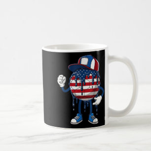 Caneca De Café Bola de Futebol Engraçada Bandeira Americana Gotej