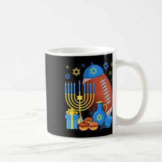Caneca De Café Bola de futebol judaica engraçada Menorah Happy Ha