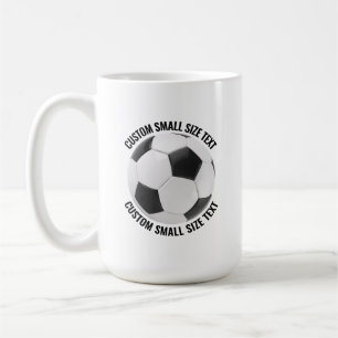 Caneca De Café Bola de Futebol Personalizada com Texto 425g Perso