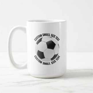 Caneca De Café Bola de Futebol Personalizada com Texto 425g Perso