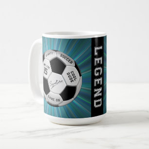 Caneca De Café Bola de Futebol Personalizada de Aniversário Id