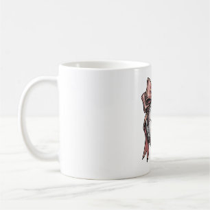 Caneca De Café Bola de Futebol Vintage com Laço Rosa